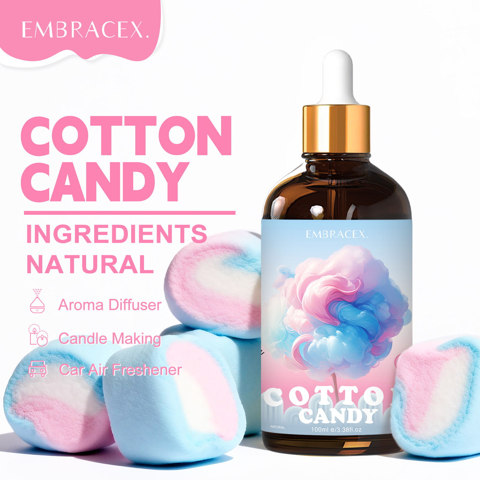 Candle Making Essentials - 100ml Olejek Eteryczny Cotton Candy Do
