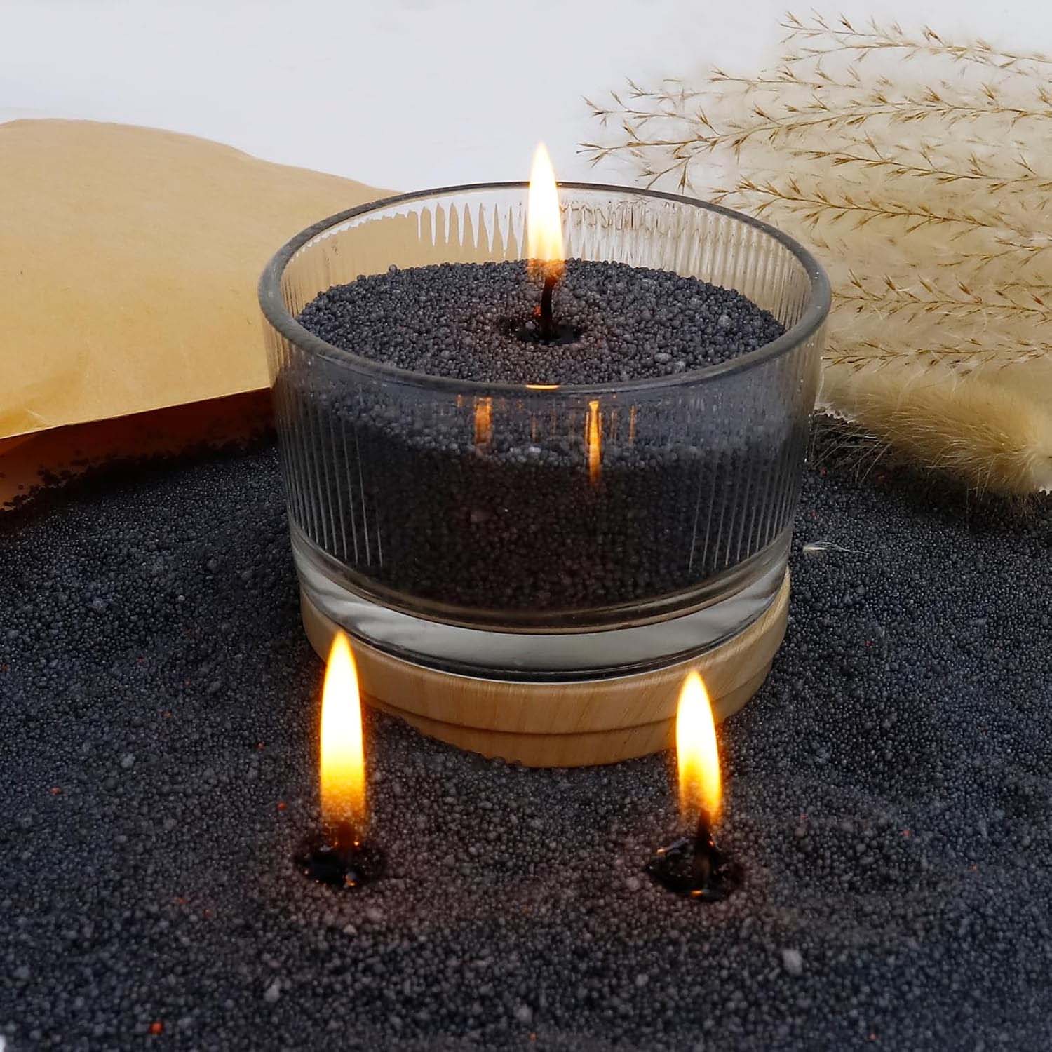Candle Making Reno - Czarny piasek do świec z knotem,