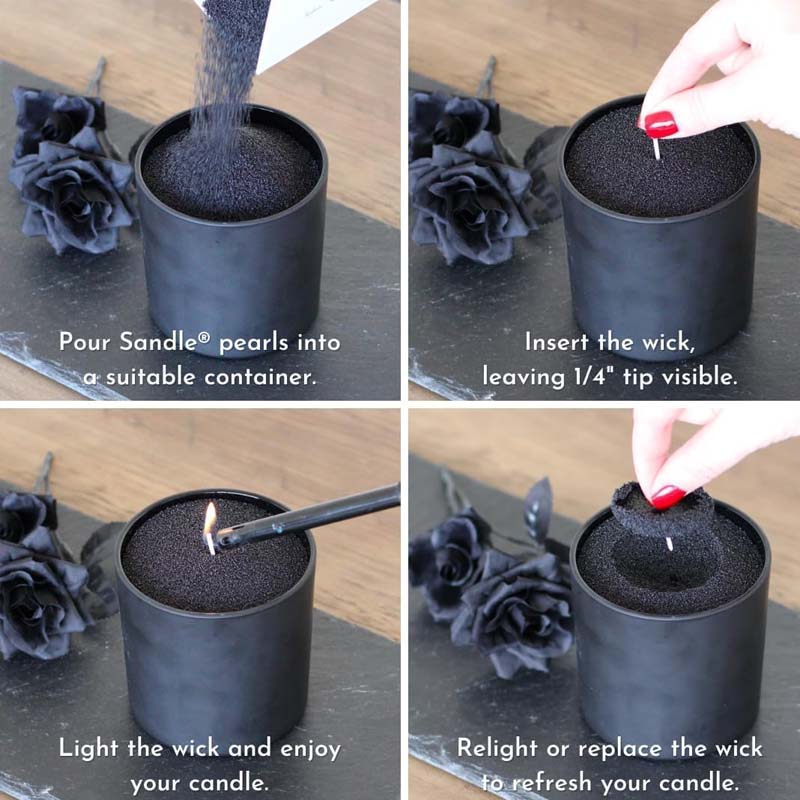 Czarny piasek do świec z knote – Candle Making Reno recenzja i cena